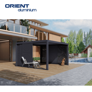 Pergola Bioclimatique en Aluminium Étanche 2026 avec Toit à Lames Orientables pour Jardin, Ensemble de Pergola en Aluminium <span class=keywords><strong>6x4</strong></span> Murale Motorisée - Product Image 2