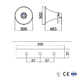 Loa kèn phản xạ nhôm chống nước TC-650 50W PA - Product Image 2