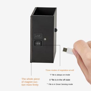 Applique Murale LED Moderne et Simple, Éclairage Haut et Bas, Design Cube, Luminaire Extérieur Décoratif, Rechargeable avec Capteur, pour Chambre Intérieure, à Batterie - Product Image 3