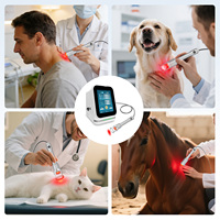 Dispositivo Profesional de Terapia Láser Frío de Clase 4 con 4 Cabezales de Tratamiento para Mascotas, Perros, Gatos, Caballos, Artritis y Osteoartritis
