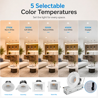 Spot encastré LED rond de 2 pouces en aluminium anti-éblouissement, dimmable TRIAC, pour hôtel et villa