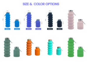 Botella de Agua Deportiva de Silicona Ecológica, Ligera, Plegable, Reutilizable, Portátil, a Prueba de Fugas, de 500 ml, para Beber Directamente - Product Image 6