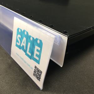 काज के साथ कवर-चेहरा सामने बाड़ के लिए दुकान के लिए सुपरमार्केट शेल्फ प्लास्टिक कीमत स्पष्ट खुदरा प्रदर्शन पीवीसी साइन धारक - Product Image 2