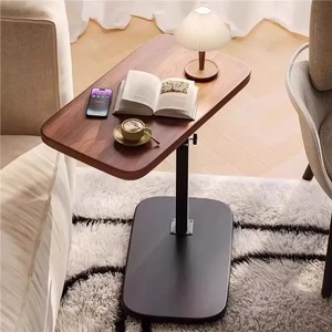 Tavolino Pieghevole Regolabile in Altezza con Struttura in <span class=keywords><strong>Legno</strong></span> <span class=keywords><strong>e</strong></span> <span class=keywords><strong>Ferro</strong></span>, Arredamento per Soggiorno, Scrivania Piccola per Studio <span class=keywords><strong>e</strong></span> Dormitorio Studentesco - Product Image 1