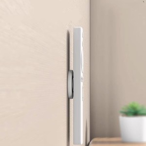 Magnetic Remote <b>Control</b> <b>Holder</b> Wall Mounted White Rectangle Detachable Storage For Behind Doors On Walls - Product Image 3