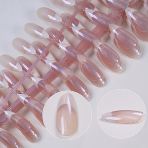 120 pièces de faux <span class=keywords><strong>ongles</strong></span> courts en forme d'amande <span class=keywords><strong>rose</strong></span>, à presser, couvrant entièrement l'ongle, avec paillettes, lustré <span class=keywords><strong>nacré</strong></span>, faux <span class=keywords><strong>ongles</strong></span> en acrylique artificiels - Product Image 6