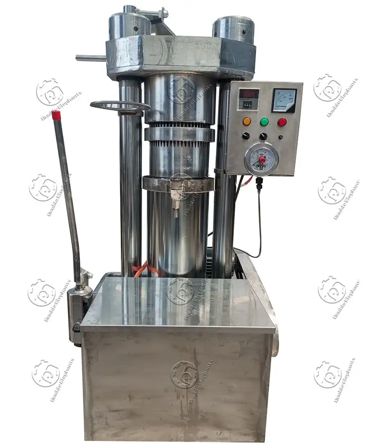 50-100kg/एच हाइड्रोलिक ठंड तेल प्रेस, बादाम तिल का तेल निष्कर्षण मशीन
