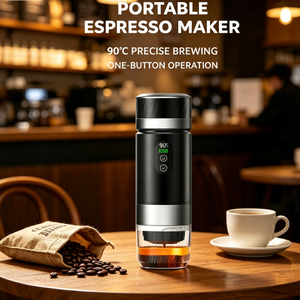 90 ° Cafetera Portátil con Calefacción, Mini Cafetera Espresso para Acampar al Aire Libre, Coche y Oficina - Product Image 5