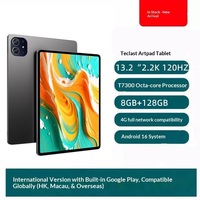 Nueva Tablet PC Teclast ArtPad, Compatible con Lápiz Óptico de 4096 Niveles, Pantalla 2K de 13 Pulgadas, 8 GB de RAM, 128 GB de Almacenamiento, Android 16, 4G, WiFi