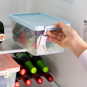 Retangular <span class=keywords><strong>container</strong></span> thực phẩm BPA miễn phí tủ lạnh lưu trữ Hộp tủ lạnh Organizer nhựa thực phẩm <span class=keywords><strong>container</strong></span> lưu trữ thực phẩm có nắp đậy - Product Image 6