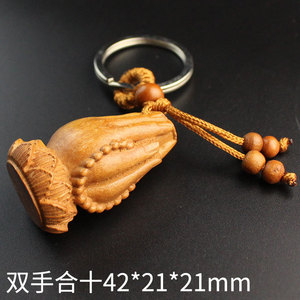 Jujube Wood Carved <b>Keychain</b> Pendant 3D Handcrafted Wooden Key Ring Portable Gift For Men Women Street Vendor Item - Product Image 2