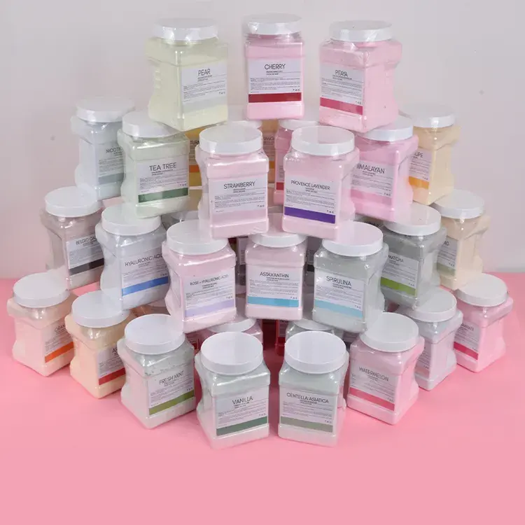 Top Seller private label 24 Flavors Jelly face Mask organic brighten cleansing peel off powder natural Jelly facial Mask Powder