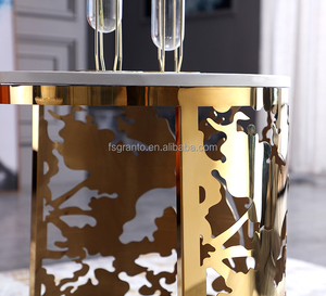 Mới đến Đá Cẩm Thạch Top <span class=keywords><strong>End</strong></span> Bảng đồ nội thất nhà trong nhà <span class=keywords><strong>3</strong></span> miếng Bàn cà phê Bộ - Product Image 4