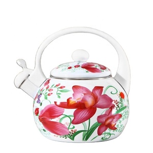 2.2L bóng hình dạng huýt sáo hiện đại sang trọng men Ấm đun nước Ấm đun nước Kim Loại Nhà Cắm Trại còi đầy màu sắc màu đỏ màu xanh <span class=keywords><strong>Avon</strong></span> - Product Image 1