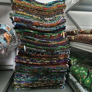 Tissu en coton hollandais de haute qualité, véritable tissu africain imprimé en coton, pagne Ankara, véritable tissu imprimé en cire, 6 <span class=keywords><strong>yards</strong></span> - Product Image 4