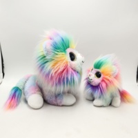 Peluche lion personnalisée Offre Spéciale tie dye Peluches douces colorées au design OEM