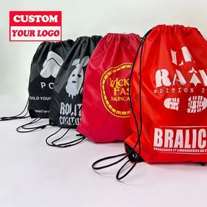 Large Capacity Polyester Sports <b>Backpack</b> Customizable Logo Bohemian <b>Drawstring</b> Bag New Summer Holiday Gift for Ladies - Product Image 1