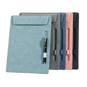 A4 Presentatiemap op maat, PU+Papier Portfolio, Conferentieblok, Paperclip, Business Schrijfbord, Magnetische Klem, Pen - Product Image 1