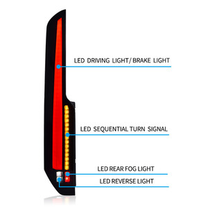 Ensemble de feux arrière à LED pour <span class=keywords><strong>Ford</strong></span> <span class=keywords><strong>Transit</strong></span>/Tourneo 2016-2022, clignotants dynamiques - Product Image 4