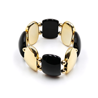 Bracelet imprimé léopard, style punk exagéré, multicouche, perles acryliques pour femmes