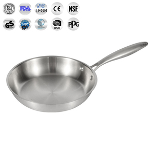 Padella per friggere in acciaio inossidabile 201 a 3 strati all'ingrosso-Non rivestita, superficie levigata, grado <span class=keywords><strong>Chef</strong></span> professionale - Product Image 2
