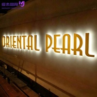 Letrero Electrónico Personalizado con Letras de Acero Inoxidable y Acrílico Retroiluminado por LED para Fachada de Tienda, Edificio de Oficinas, Letrero para Exteriores - IP65