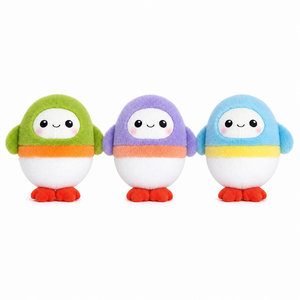 Offre Spéciale : Trio d'oiseaux à capuche Kawaii Pastel de 8 pouces – Jouets en peluche pour cadeaux de fêtes, décoration de chambre d'enfant et <span class=keywords><strong>prix</strong></span> pour machines à griffes - Product Image 1