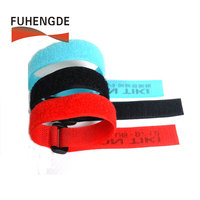 Bande auto-agrippante élastique en silicone imprimée sur mesure, double face, auto-adhésive, pour câbles, attaches, boucles, accessoires de couleur