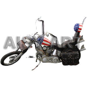 Motocicleta <span class=keywords><strong>Harley</strong></span> Xiaoyao Knight hecha a mano 1969, modelo a escala 1:1, diseño <span class=keywords><strong>de</strong></span> Metal pintado para cafetería arquitectónica, restaurante - Product Image 1