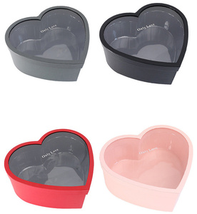 Hộp Hoa Hình Trái Tim Giá Thấp Thiết Kế Mới Lạ Hiện Đại Sang Trọng Sản Xuất Tại Trung Quốc Có Cửa Sổ PVC - Product Image 4