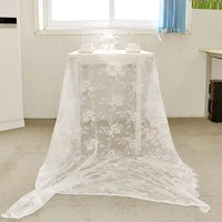 Nappe tissée en dentelle blanche moderne brodée Boho fête mariage saint valentin écologique lavable taille personnalisée