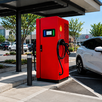 Nouvelle borne de recharge commerciale haute puissance pour véhicules électriques 180 kW, station de charge rapide DC avec deux connecteurs CCS2, étanche IP55