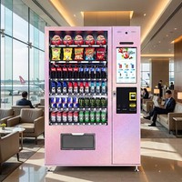 Distributeur automatique de snacks et de boissons, écran tactile intelligent de 22 pouces, pour les lieux publics