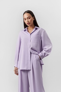 Casual nuovo Design collo basso maniche lunghe <span class=keywords><strong>con</strong></span> bottone anteriore <span class=keywords><strong>con</strong></span> spacco laterale camicia semplice camicetta <span class=keywords><strong>con</strong></span> <span class=keywords><strong>cintura</strong></span> da donna - Product Image 4