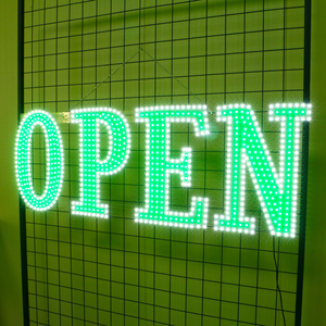 Letrero <span class=keywords><strong>Led</strong></span> abierto verde azul, letrero de letra de 30 pulgadas y 40 pulgadas para tablero, ventana exterior, publicidad, letrero <span class=keywords><strong>Led</strong></span> de negocios - Product Image 2