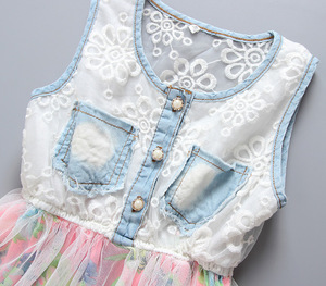 Ropa de Moda Coreana al por Mayor, Vestido de Verano de Encaje para Bebé - Product Image 2