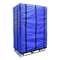 Bâche de protection pour palettes en polyester 100% enduit PVC, épaisse, imperméable et coupe-vent, sur mesure avec design personnalisé