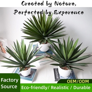 Planta Artificial de Sisal de 3 Tallos para Decoración Interior, Planta Suculenta Artificial de <span class=keywords><strong>Agave</strong></span> con Hojas de Goma Suave al Tacto, 38-153cm - Product Image 2