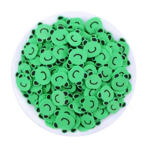 500G Green Frog Animal Polymer Clay Slice Sprinkle For Slime Filler DIY Clay Crafts Decoration Nail Art