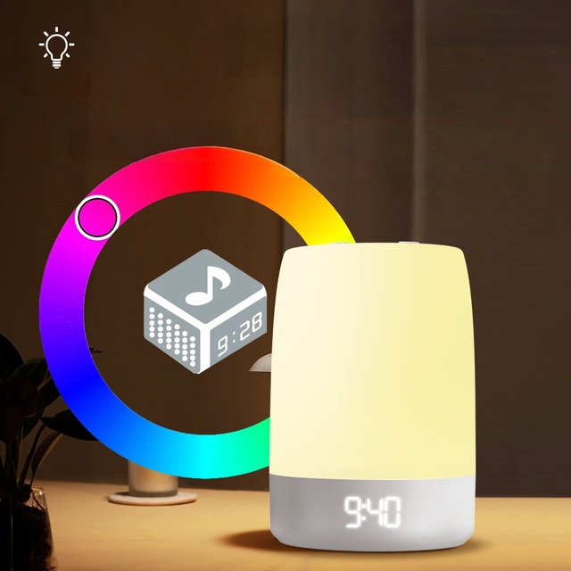 Portable White Noise Sleep Machine APP Controlled with Night Light for Home Automation and Baby's Sleep USB Interface