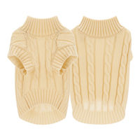 Gilet pour chien en tricot torsadé en polyester Touchdog, col roulé, extensible, vêtements chauds d'hiver pour chiens de petite et moyenne taille, Halloween, Noël