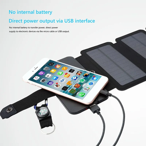 Cargador Solar Plegable para Viajes, Dispositivo Portátil con Salida USB de 2.1A, Fuente de Alimentación para Mochila de Senderismo y Campamento - Product Image 5