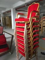 Chaises de banquet empilables en aluminium durables avec accoudoirs, design moderne, imperméables, pour hôtels, conférences, fêtes, événements, portables, appartements