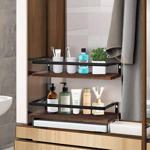 Étagère flottante multifonctionnelle en bois Rectangle Cloison <span class=keywords><strong>de</strong></span> rangement murale pour salle <span class=keywords><strong>de</strong></span> bain <span class=keywords><strong>Cuisine</strong></span> Salon Utilisation pour articles divers - Product Image 6