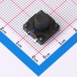 TD-1812SR-10.0H-250 Tactile Switch SMD,12x12mm Switch Vertical Mount 12mm 12mm 10mm - Product Image 1