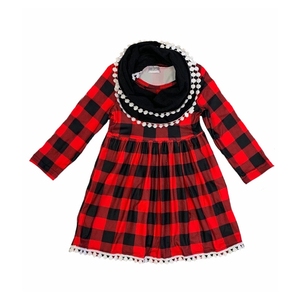 white christmas dresses Girls' Holly Jolly Christmas 3/4 Sleeve Pocket Twirl Dress Size: 4T Toddler by Mila & Rose