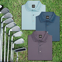 Logo personnalisé coupe ajustée séchage rapide col rigide 86% polyester 14% spandex mens polo de golf t-shirts