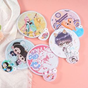 Custom Cartoon <b>Small</b> Mini Pocket Size <b>Fan</b> Cheap Round Nylon Folding Portable Pocket Hand <b>Fan</b> Foldable Pocket <b>Fan</b> with Print Logo - Product Image 3