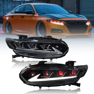 Faros Delanteros LED XT Upgrade con <span class=keywords><strong>Ojos</strong></span> de <span class=keywords><strong>Demonio</strong></span> para Honda Accord 10ª Generación 2018-2022, Conjunto de Lámparas Delanteras con Señal de Giro Secuencial DRL - Product Image 1