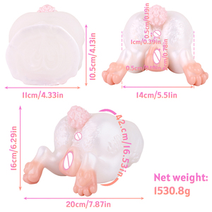 Masturbatore Maschile in Silicone a Forma di Maialino con Design a Doppio Canale e Forte Sensazione di Avvolgimento - Product Image 4